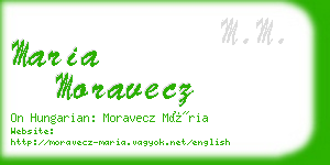 maria moravecz business card